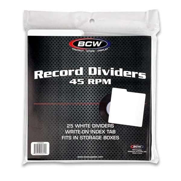 45 RPM Record Dividers - White 1 45 RPM Record Dividers - White