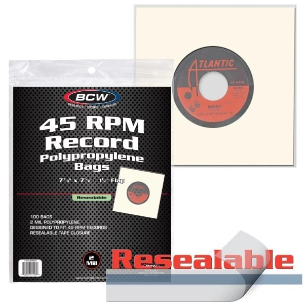 Resealable 45 RPM Record Bags 2 Resealable 45 RPM Record Bags - Image 2