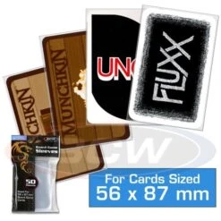 Board Game Sleeves - Std American (56MM X 87MM) 5 Board Game Sleeves - Std American (56MM X 87MM) -Bcwsupplies Sales Store 1 bg 56x87 2