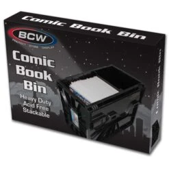 Short Comic Book Bin - Black -Bcwsupplies Sales Store 1 cbb short blk 3 package