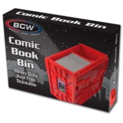 Short Comic Book Bin - Red 13 Short Comic Book Bin - Red -Bcwsupplies Sales Store 1 cbb short red 2 packaging 2