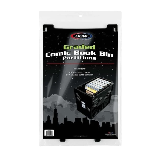 Graded Comic Book Bin Partitions - Black 2 Graded Comic Book Bin Partitions - Black - Image 2