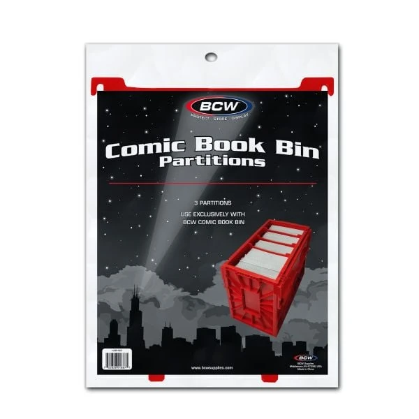 Comic Book Bin Partitions - Red 1 Comic Book Bin Partitions - Red