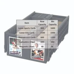 Collectible Card Bin - 1600 15 Collectible Card Bin - 1600 -Bcwsupplies Sales Store 1 ccb 1600 gry 4 cardbincapcity sports 1