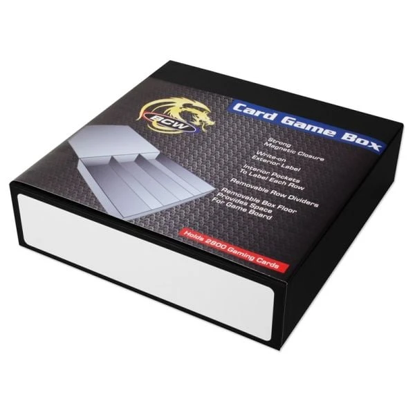 Card Game Box - 3 Row - Black With White 2 Card Game Box - 3 Row - Black With White - Image 2