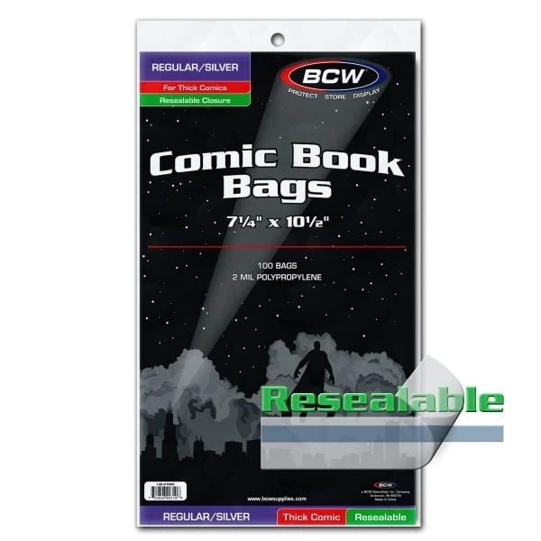 Resealable Silver/Regular Comic Bags - Thick 5 Resealable Silver/Regular Comic Bags - Thick - Image 5