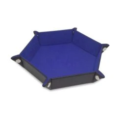 Hexagon Dice Tray- Blue -Bcwsupplies Sales Store 1 dt hex blu 1 snap