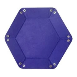 Hexagon Dice Tray- Blue -Bcwsupplies Sales Store 1 dt hex blu 3 flat