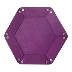 Hexagon Dice Tray- Plum Purple 4 Hexagon Dice Tray- Plum Purple -Bcwsupplies Sales Store 1 dt hex plum 3 flat