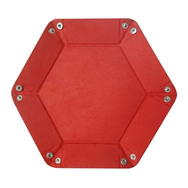 Hexagon Dice Tray- Red 1 Hexagon Dice Tray- Red