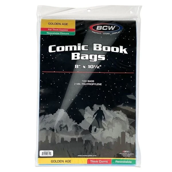 Resealable Golden Comic Bags - Thick 3 Resealable Golden Comic Bags - Thick - Image 3