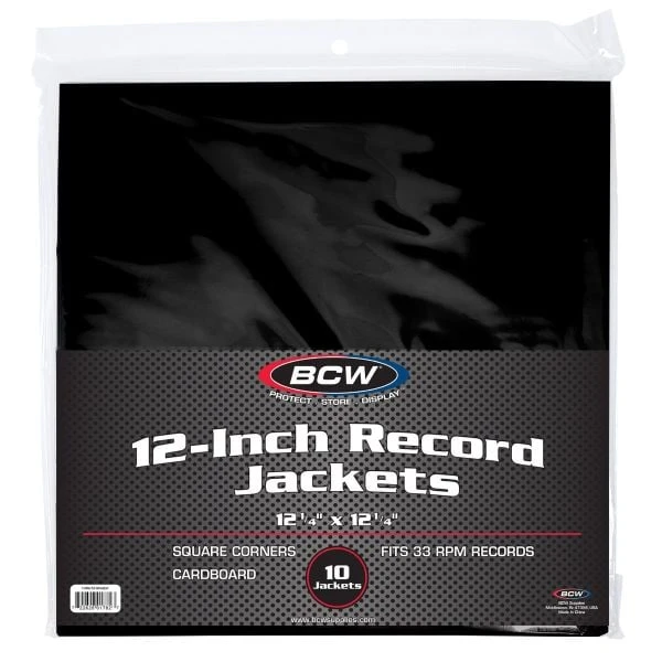 12 Inch Record Paper Jacket - No Hole - Black 1 12 Inch Record Paper Jacket - No Hole - Black