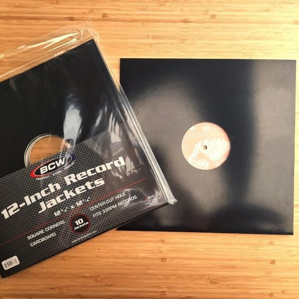 12 Inch Record Paper Jacket - With Hole - Black 2 12 Inch Record Paper Jacket - With Hole - Black - Image 2