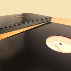 12 Inch Record Paper Jacket - With Hole - Black 6 12 Inch Record Paper Jacket - With Hole - Black -Bcwsupplies Sales Store 1 prj12 wh blk 3 stack record