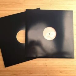 12 Inch Record Paper Jacket - With Hole - Black 7 12 Inch Record Paper Jacket - With Hole - Black -Bcwsupplies Sales Store 1 prj12 wh blk 4 empty record