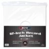 12 Inch Record Paper Jacket - With Hole - White