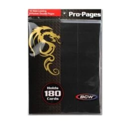 Side Loading 18-Pocket Pro Pages - Black 8 Side Loading 18-Pocket Pro Pages - Black -Bcwsupplies Sales Store 1 pro18s blk 3 b