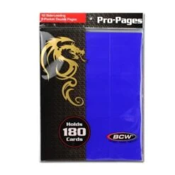 Side Loading 18-Pocket Pro Pages - Blue 8 Side Loading 18-Pocket Pro Pages - Blue -Bcwsupplies Sales Store 1 pro18s blu 3 b