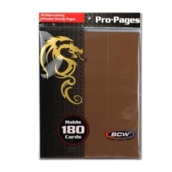 Side Loading 18-Pocket Pro Pages - Brown -Bcwsupplies Sales Store 1 pro18s brn 3 b