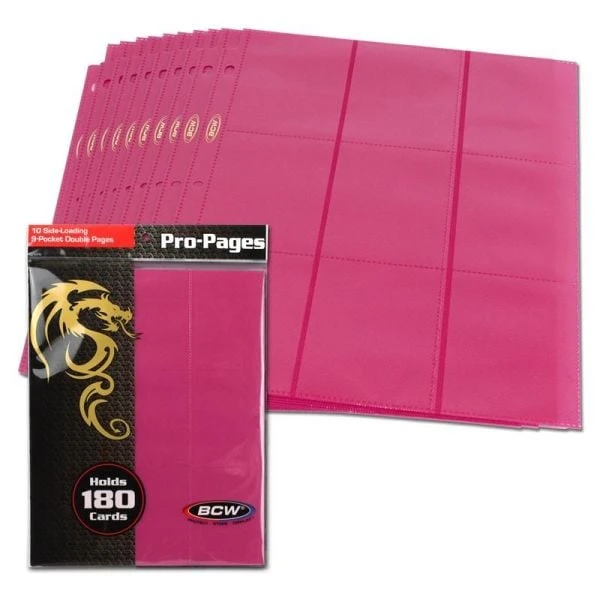 Side Loading 18-Pocket Pro Pages - Pink 1 Side Loading 18-Pocket Pro Pages - Pink