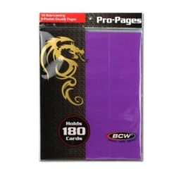 Side Loading 18-Pocket Pro Pages - Purple 8 Side Loading 18-Pocket Pro Pages - Purple -Bcwsupplies Sales Store 1 pro18s pur 3 b