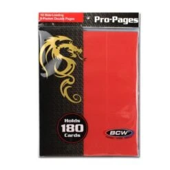Side Loading 18-Pocket Pro Pages - Red 8 Side Loading 18-Pocket Pro Pages - Red -Bcwsupplies Sales Store 1 pro18s red 3 b