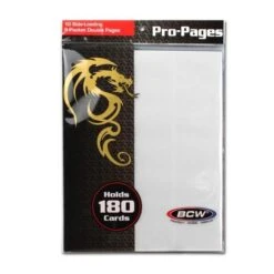 Side Loading 18-Pocket Pro Pages - White 8 Side Loading 18-Pocket Pro Pages - White -Bcwsupplies Sales Store 1 pro18s whi 3 b