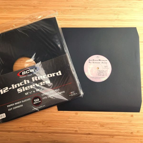 12 Inch Record Paper Inner Sleeve - Cut Corners - Black 2 12 Inch Record Paper Inner Sleeve - Cut Corners - Black - Image 2