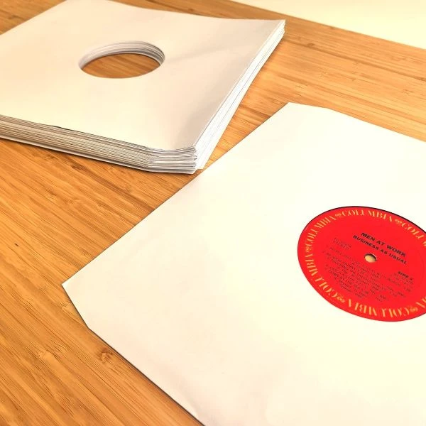 12 Inch Record Paper Inner Sleeve - Cut Corners - White 2 12 Inch Record Paper Inner Sleeve - Cut Corners - White - Image 2