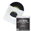 Paper Record Sleeves 45 RPM - Polylined - SQ Corners - With Hole