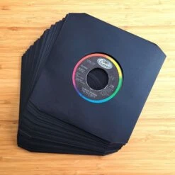 7 Inch Record Paper Inner Sleeve - Cut Corners - Black 9 7 Inch Record Paper Inner Sleeve - Cut Corners - Black -Bcwsupplies Sales Store 1 prs7 cc wh blk 4 stack record