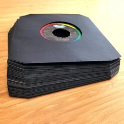 7 Inch Record Paper Inner Sleeve - Cut Corners - Black 8 7 Inch Record Paper Inner Sleeve - Cut Corners - Black -Bcwsupplies Sales Store 1 prs7 cc wh blk 5 stack record