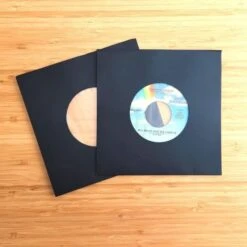 7 Inch Record Paper Inner Sleeves - Polylined - With Hole - Black -Bcwsupplies Sales Store 1 prs7 pl sc wh blk 5 stack record