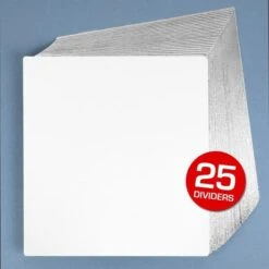 12" Record Divider - Medium - White 9 12" Record Divider - Medium - White -Bcwsupplies Sales Store 1 rd12 m whi fanned