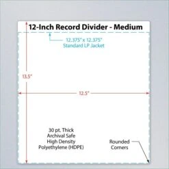 12" Record Divider - Medium - White 10 12" Record Divider - Medium - White -Bcwsupplies Sales Store 1 rd12 m whi info