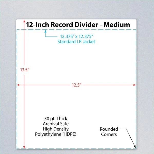 12" Record Divider - Medium - White 5 12" Record Divider - Medium - White - Image 5