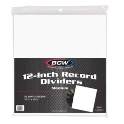 12" Record Divider - Medium - White