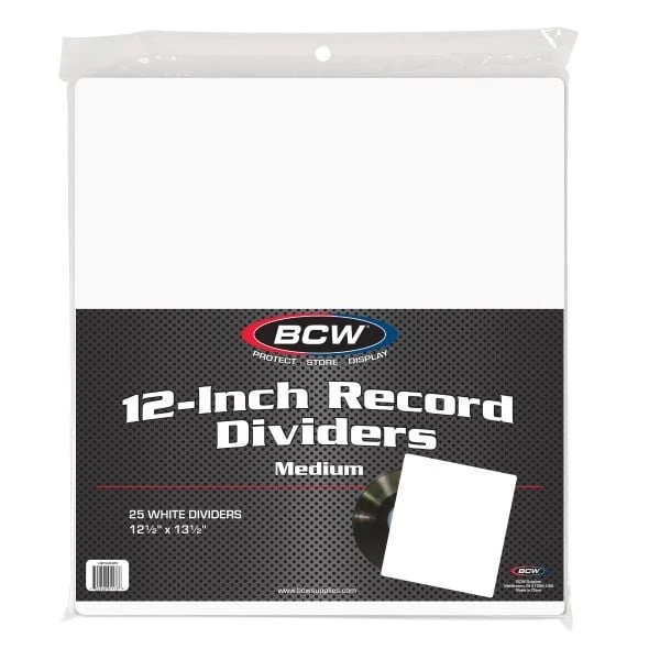 12" Record Divider - Medium - White 1 12" Record Divider - Medium - White