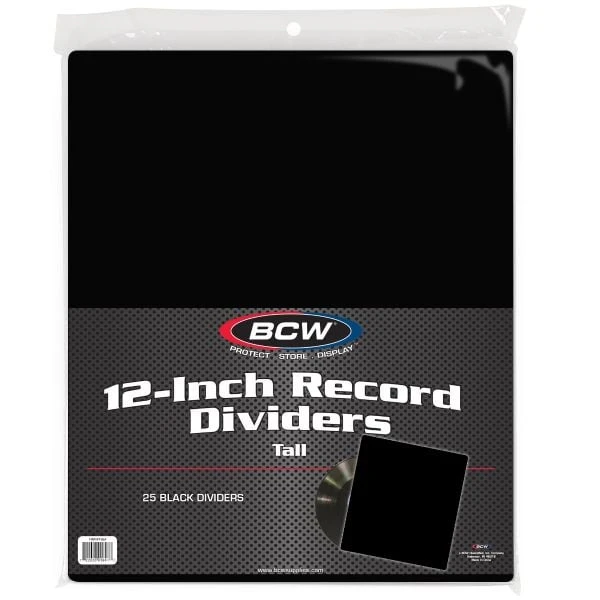12" Record Divider - Tall - Black 1 12" Record Divider - Tall - Black