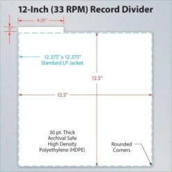 12" Record Dividers - White -Bcwsupplies Sales Store 1 rd12 whi info