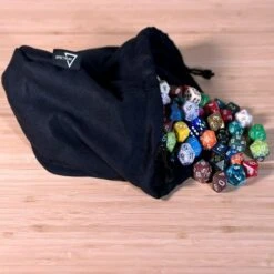 Spectrum Large Dice Bag - Black -Bcwsupplies Sales Store 1 rpg db blk 3 dice