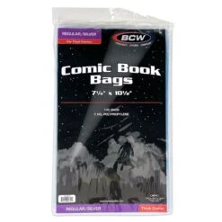 Silver/Regular Comic Bags - Thick -Bcwsupplies Sales Store 1 sil thick 4 top down