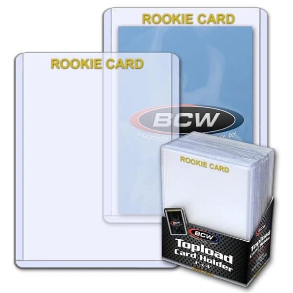 3x4 Topload Card Holder - Rookie Imprinted - Gold 1 3x4 Topload Card Holder - Rookie Imprinted - Gold