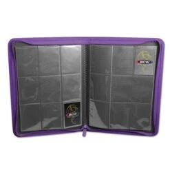 Z-Folio 9-Pocket LX Album - Purple 4 Z-Folio 9-Pocket LX Album - Purple -Bcwsupplies Sales Store 1 zf9lx pur 3 open